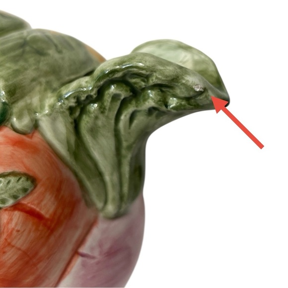 Vtg 1980's FITZ & FLOYD Vegetable Garden Ceramic Teapot w/ Lid 40 oz Multicolor - Picture 10 of 10